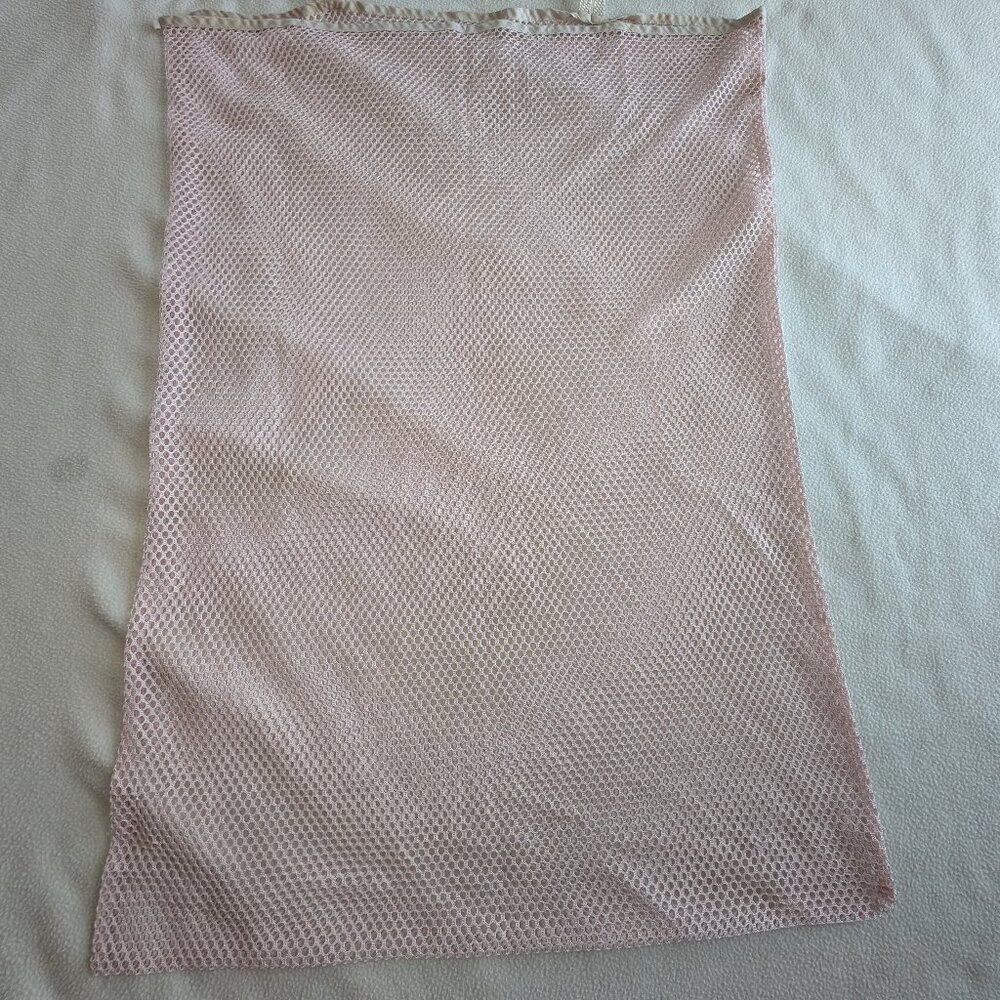 Breathable Mesh Laundry Hamper Foldable Hanging Storage Portable SpaceSaver Pink